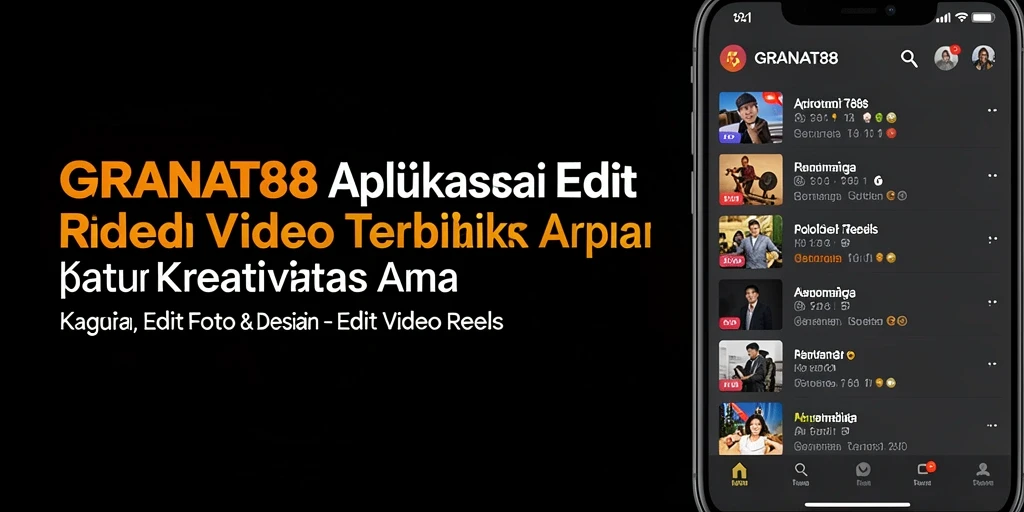 Antarmuka intuitif aplikasi Edit Video Reels GRANAT88.