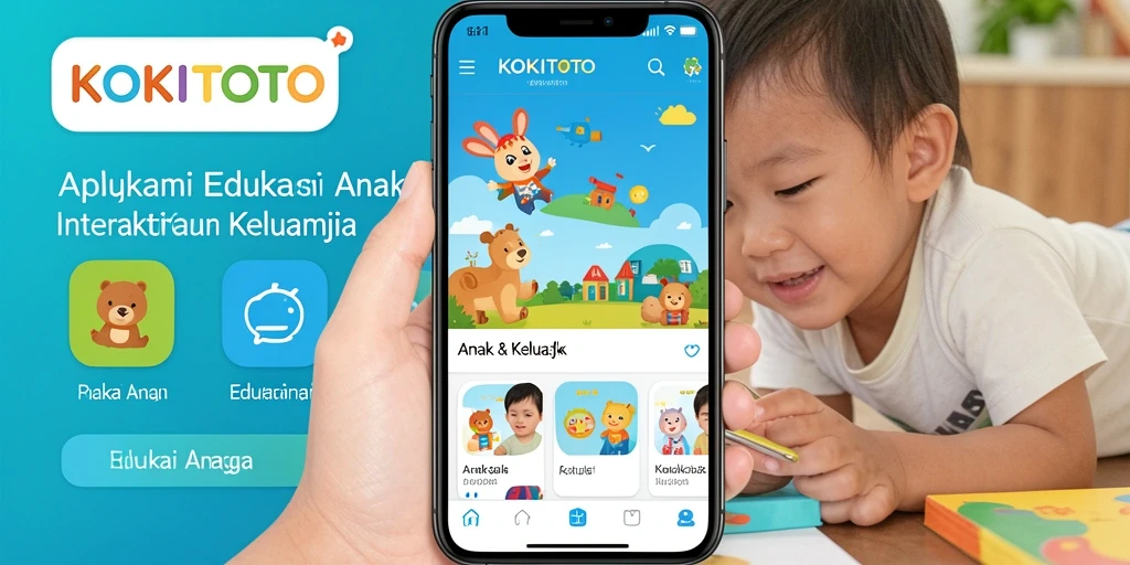Tampilan antarmuka KOKITOTO yang edukatif dan menarik untuk anak-anak.