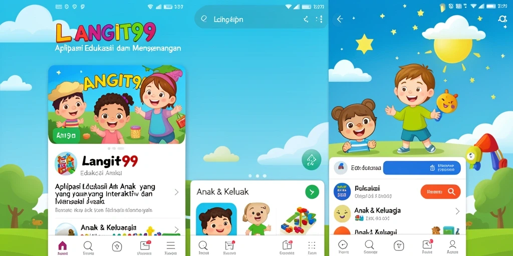 Antarmuka interaktif dan menarik untuk pembelajaran anak.