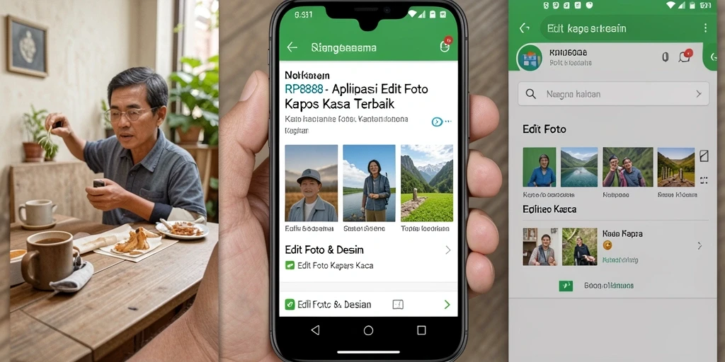 Antarmuka RP8888 yang sederhana dan elegan untuk Edit Foto Kertas Kaca.